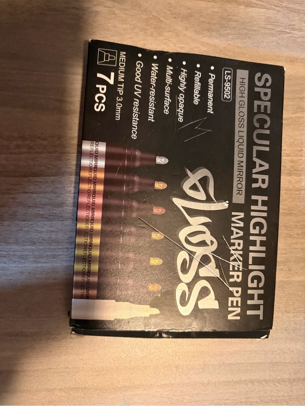 Specular High Gloss Highlight Marker Pen Set — Multicolor Metallic Shades